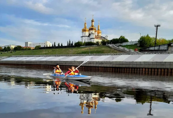 Групповая прогулка по Тюмени на байдарках